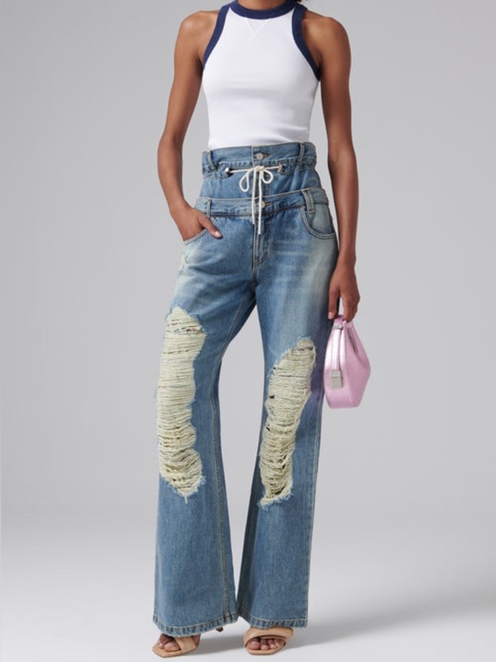 Andersson Bell Women’s Beria String Double Waist Jeans